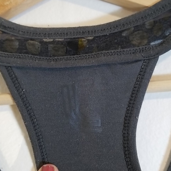 LOLE Twist Criss Cross Racerback Mix Media Tank Top Women's Small Dark Grey Camo - Picture 6 of 10